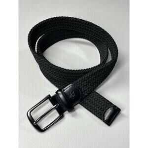 Penguin Mens Belt 30 - 32 Small Black Woven Golf Stretch Casual Belt 39"L